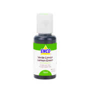 Color en gel Verde Limón de .20 g Enco especial para alimentos.